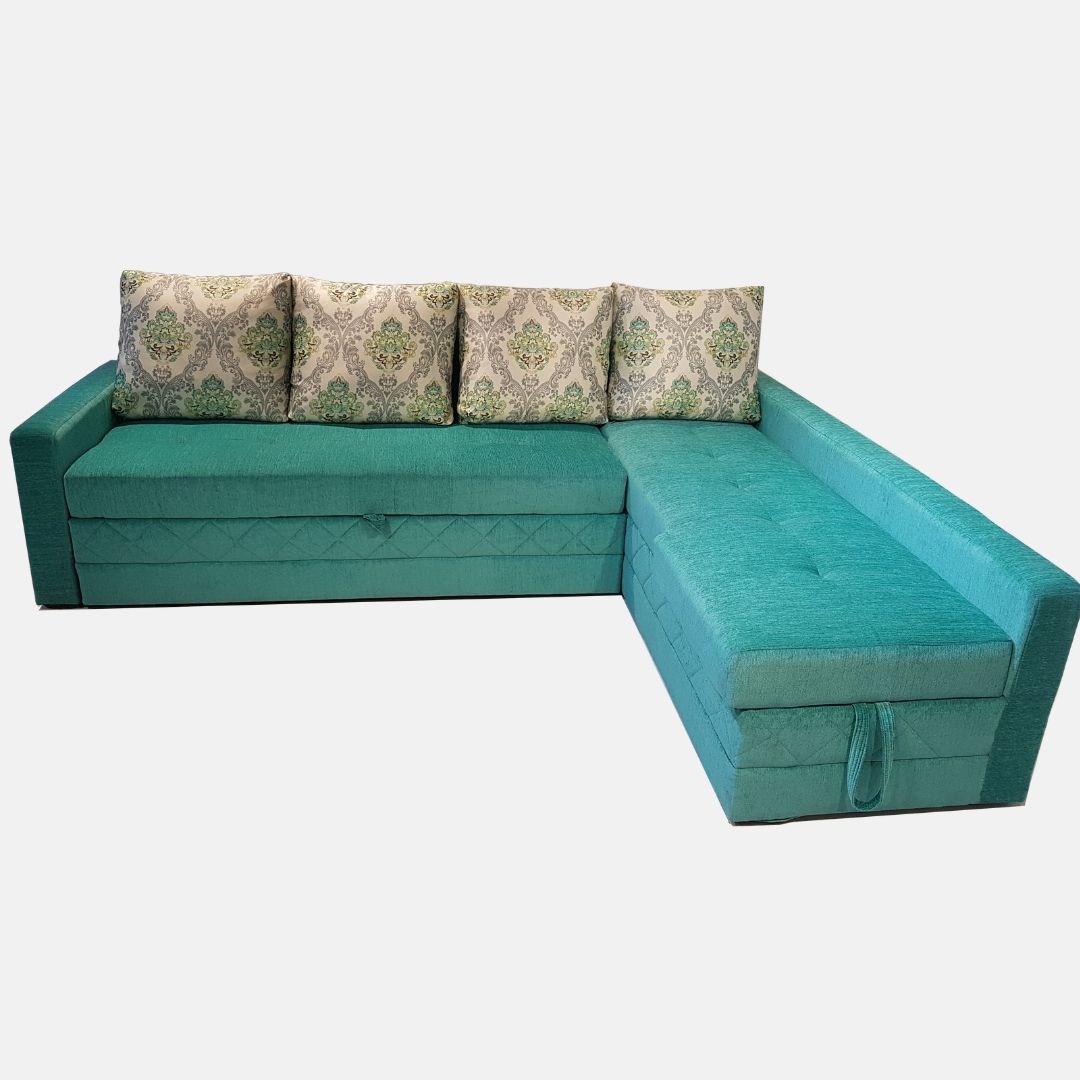Krini L Shape Sofa Bed with Lounger & Storage
