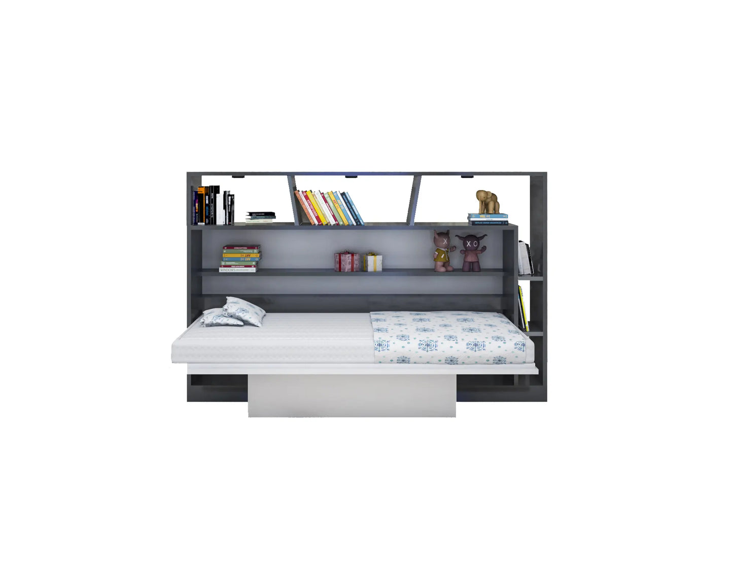 Electra B Horizontal Wallbed with Storage single