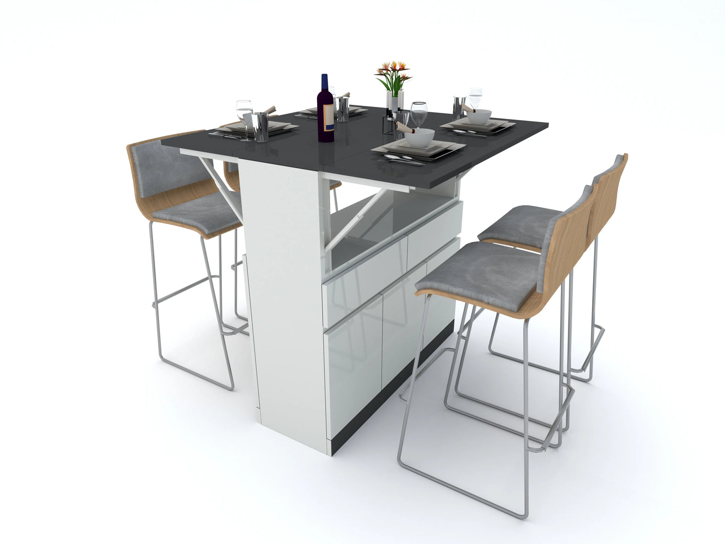 Equator Double Flap Open Dining Unit