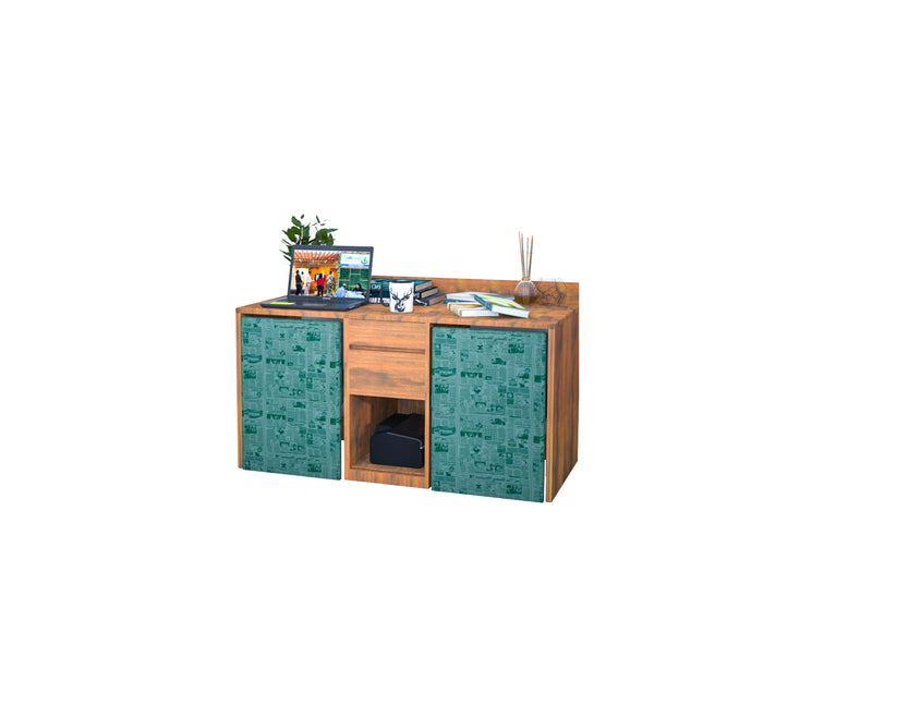 C Desk Duo Study table with Integrated Chairs – Aily Living