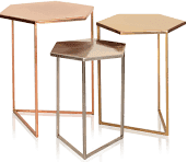 Accent Table Set of 3,Trio Luxe Accent Table Set of 3