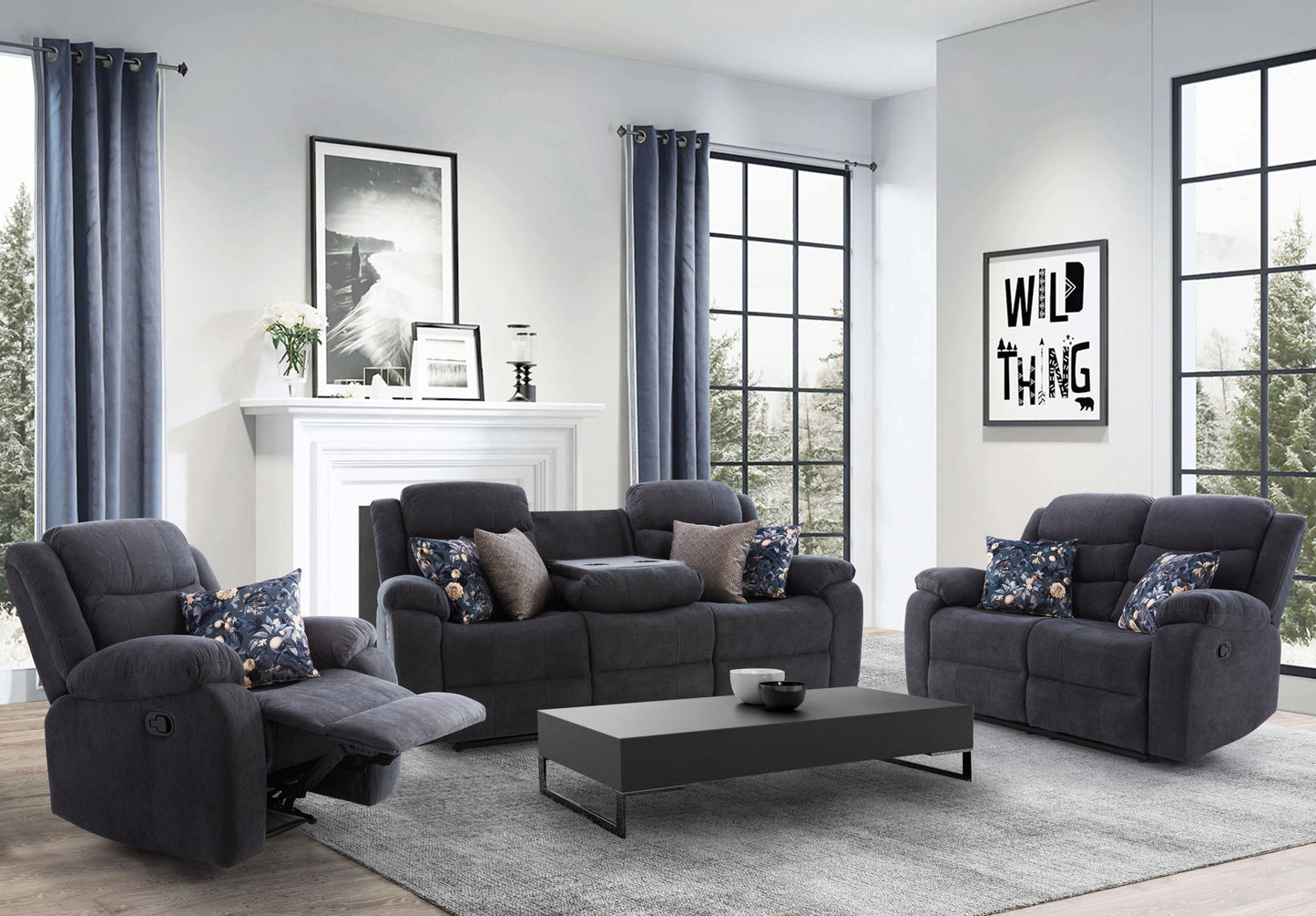 Illinios Recliner Manual RR Sofa