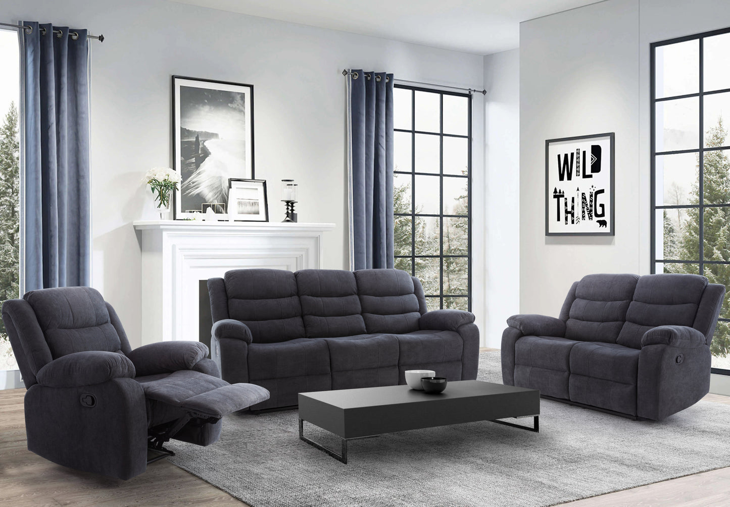Illinios Recliner Manual RR Sofa