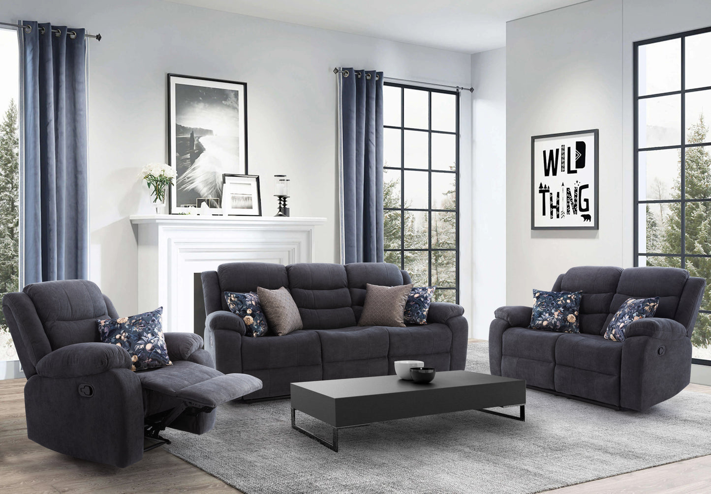 Illinios Recliner Manual RR Sofa