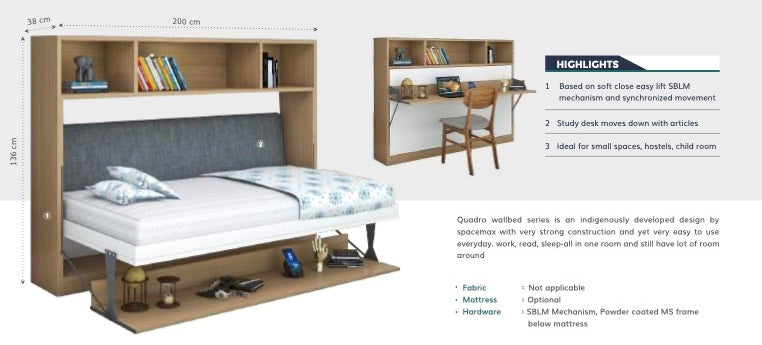 Quadro HS Single Ace Wall-bed